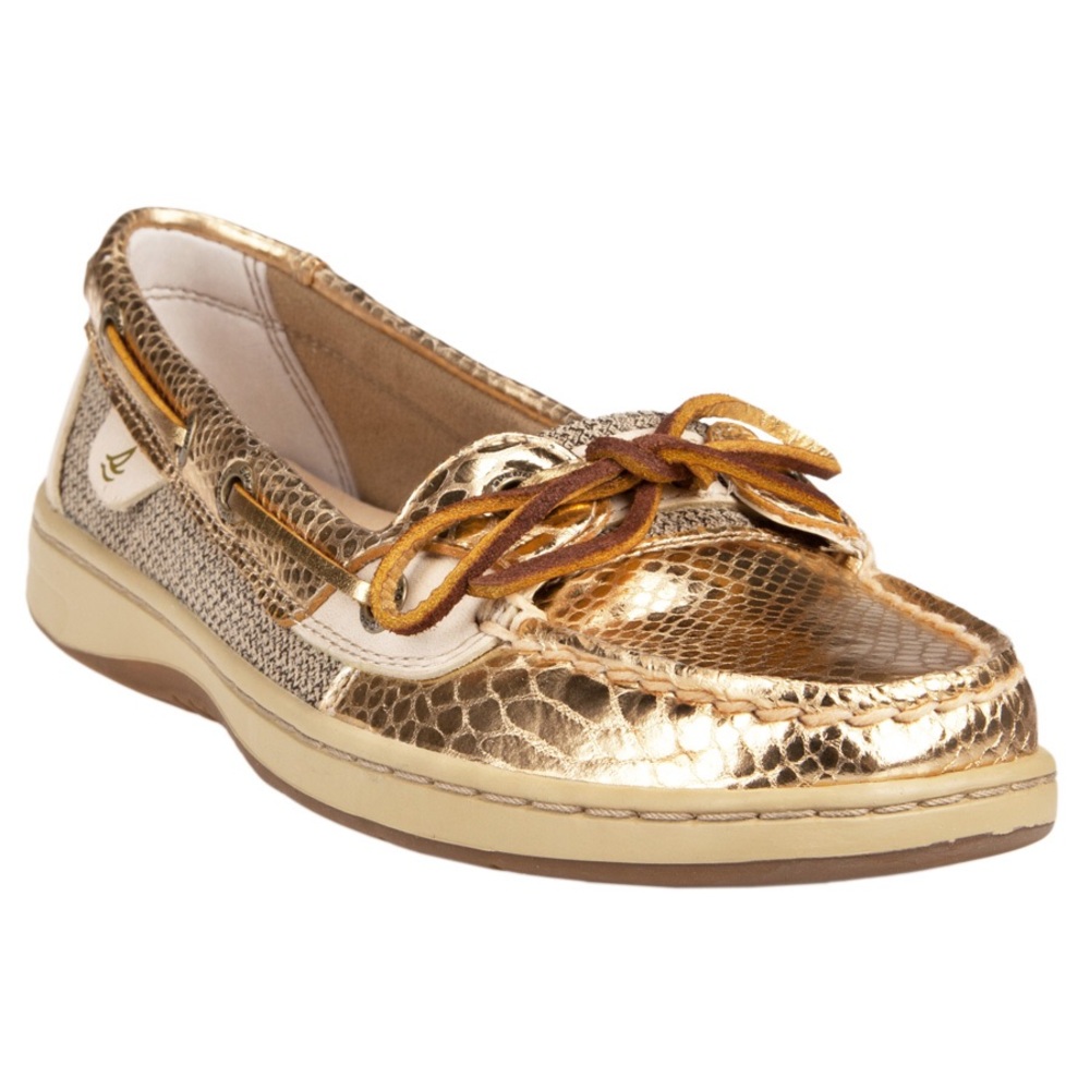 *SOLD* Angelfish Sperry Topsiders Gold Python